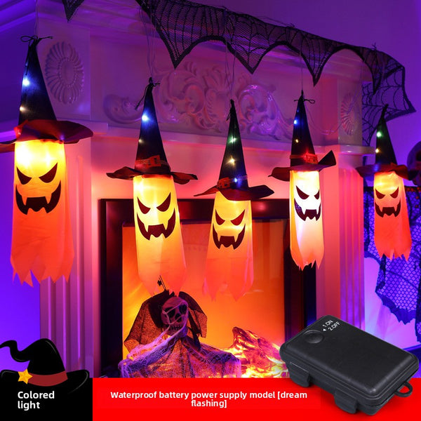 Orange witch hat five-color light
