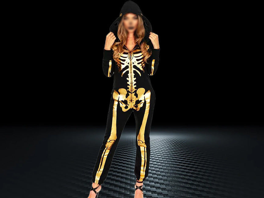 Halloween Skeleton Jumpsuit for Girls with 4 Variations Sahibzada Treasures