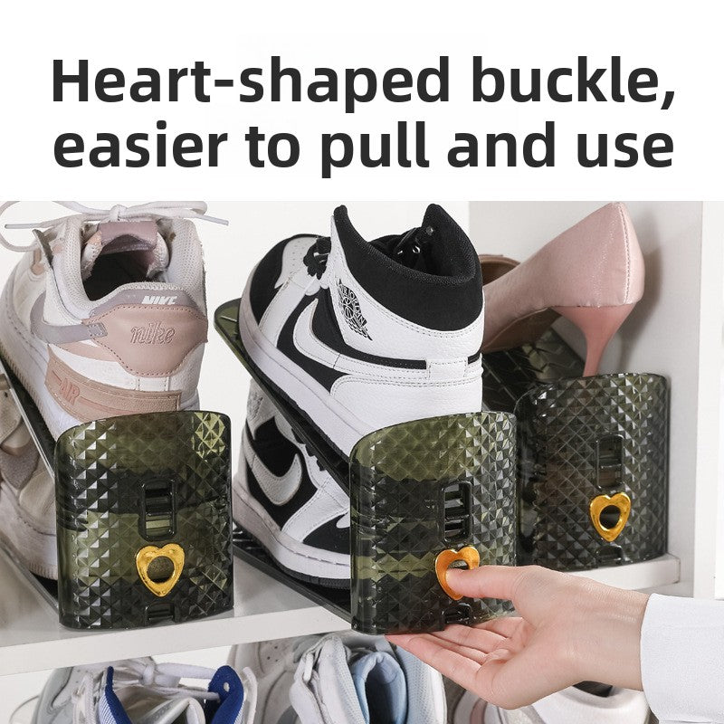 Double-Layer Adjustable Plastic Shoe Rack Sahibzada Treasures