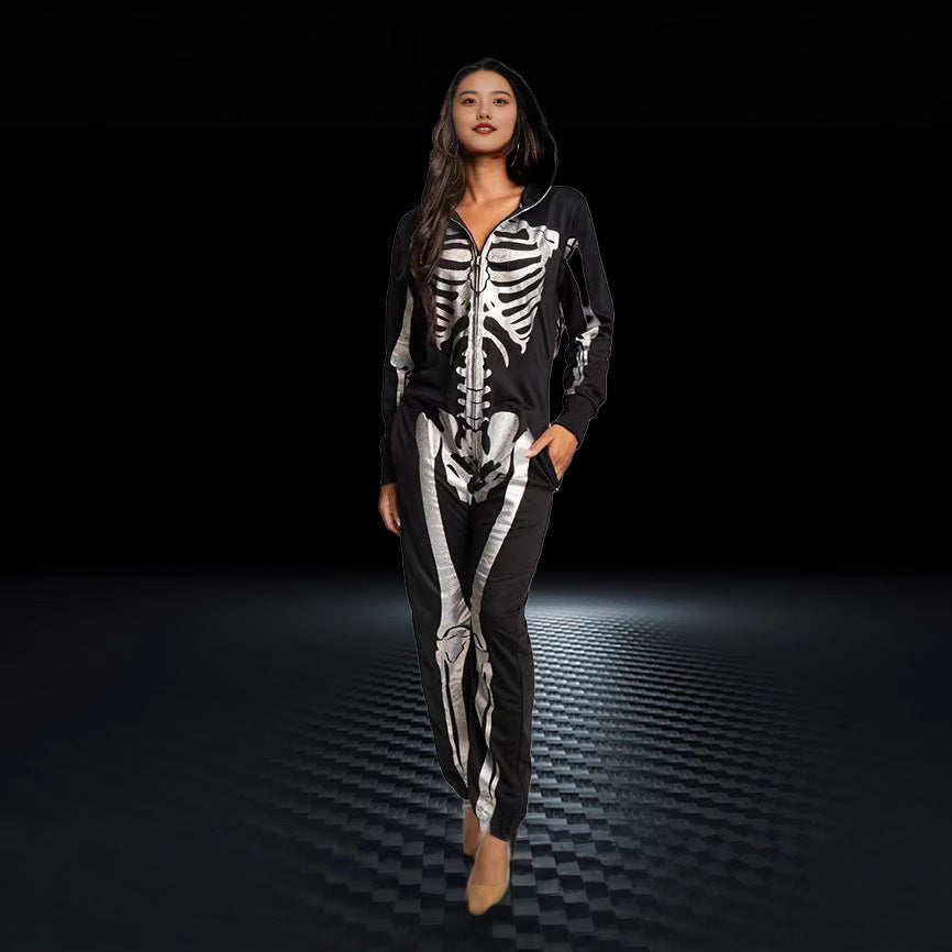 Halloween Skeleton Jumpsuit for Girls with 4 Variations Sahibzada Treasures