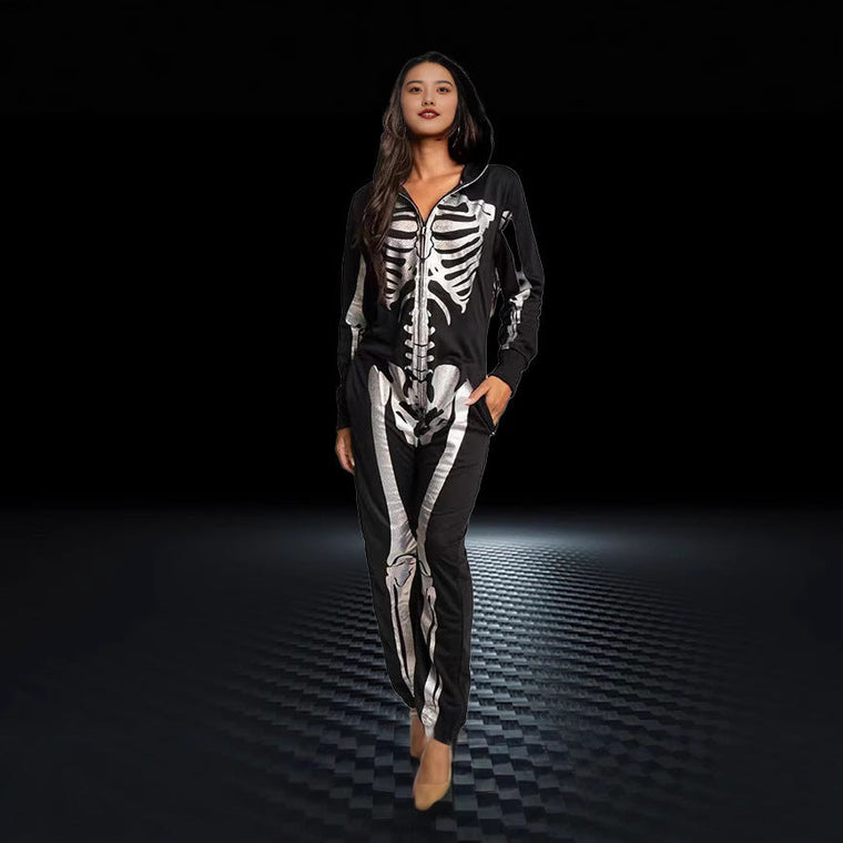 Halloween Skeleton Jumpsuit for Girls with 4 Variations Sahibzada Treasures