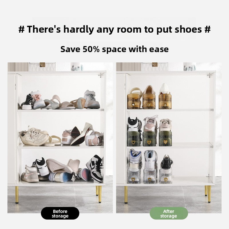 Double-Layer Adjustable Plastic Shoe Rack Sahibzada Treasures