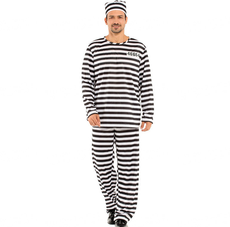 Prisoner Cosplay Costume with Badge Sticker Sahibzada Treasures