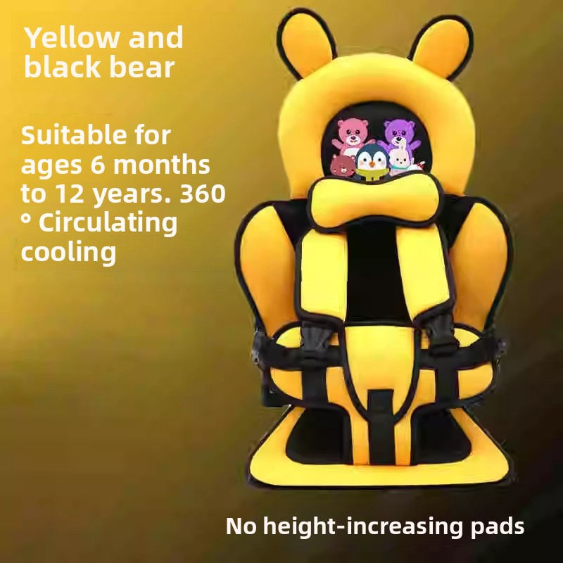 Portable Cartoon Polyester Baby Chair Harness Cushion Sahibzada Treasures