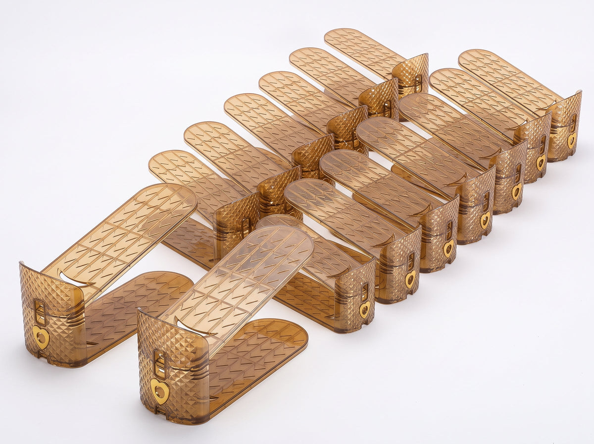 Double-Layer Adjustable Plastic Shoe Rack Sahibzada Treasures
