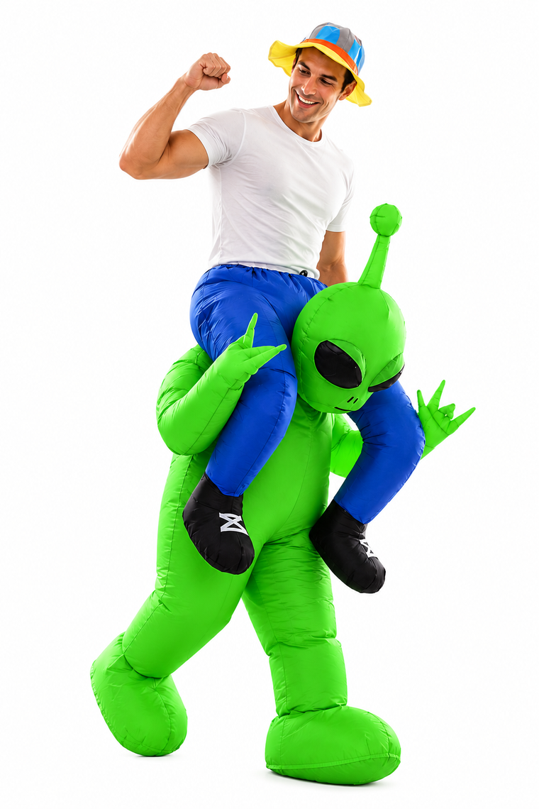 Cross-Border Halloween Alien Ghost Hugging Inflatable Suit Props Funny Performance Alien Inflatable Suit Sahibzada Treasures
