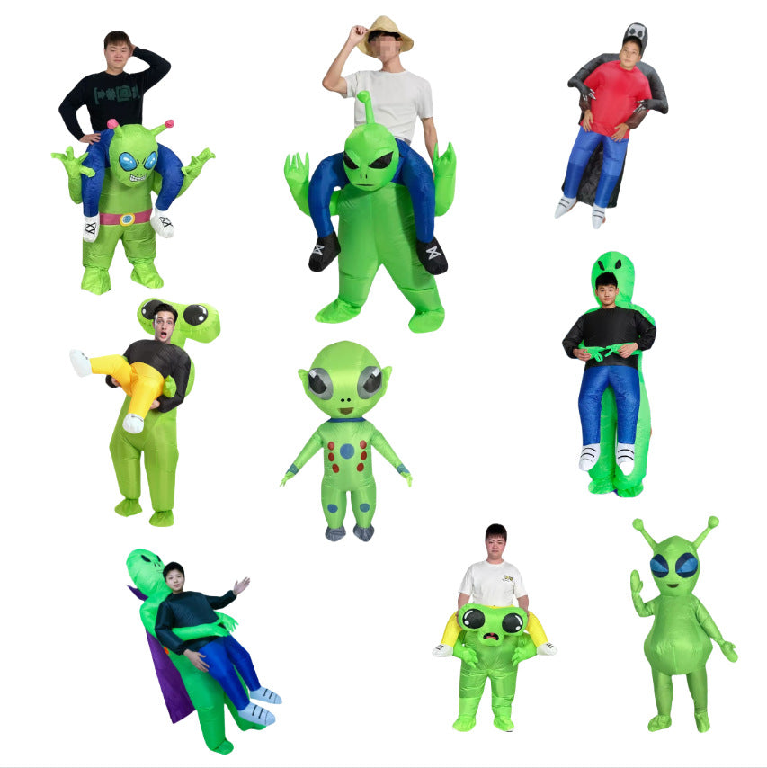 Cross-Border Halloween Alien Ghost Hugging Inflatable Suit Props Funny Performance Alien Inflatable Suit Sahibzada Treasures
