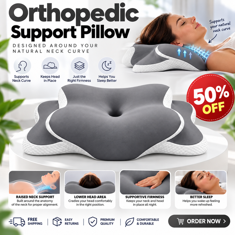 Orthopedic Butterfly Memory Foam Neck Pillow Sahibzada Treasures