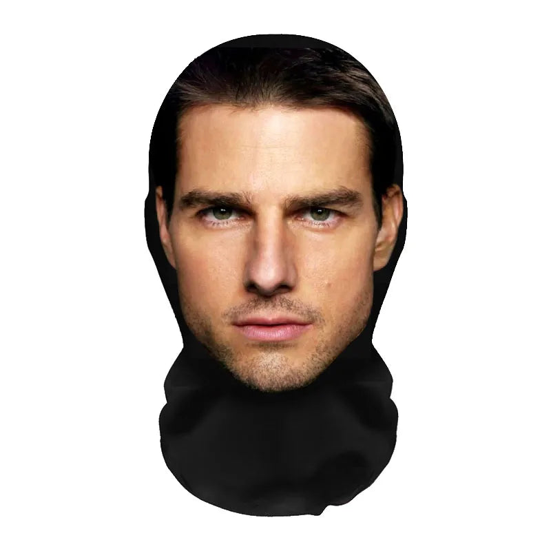 Funny Full Face Mask 3D Printed Celebrity Face Masks Elastic Mesh Halloween Cosplay Party Props Balaclava Headcovers Sahibzada Treasures