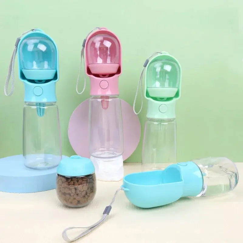 2-in-1 Pet Water Bottle & Food Container for Travel Sahibzada Treasures