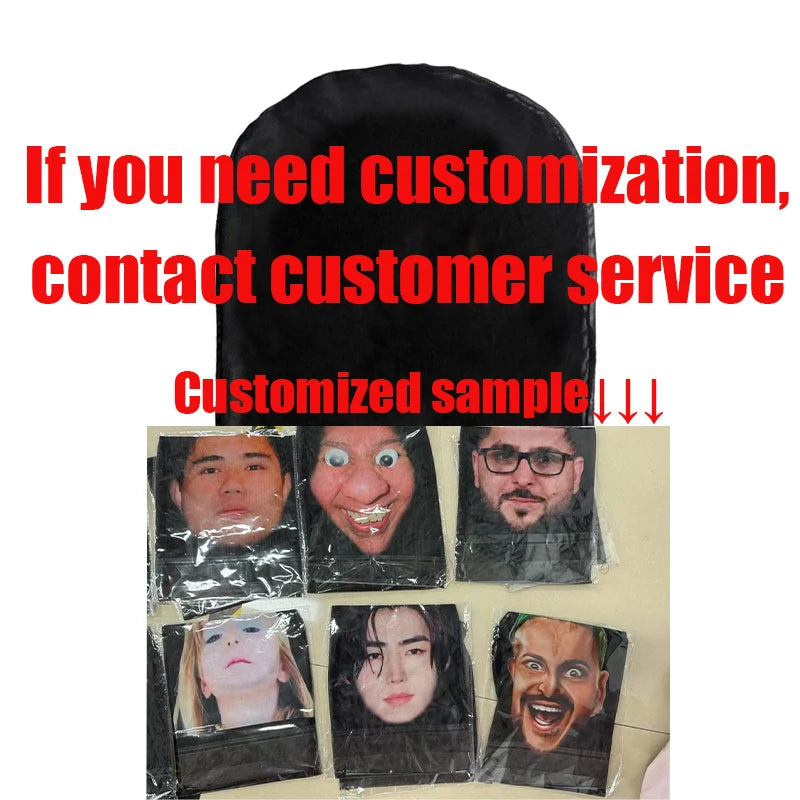 Funny Full Face Mask 3D Printed Celebrity Face Masks Elastic Mesh Halloween Cosplay Party Props Balaclava Headcovers Sahibzada Treasures