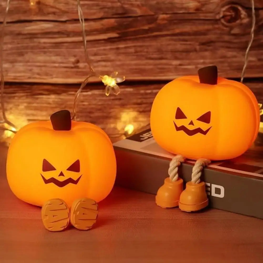 Rechargeable Ghost & Pumpkin Night Light – 3 Brightness Levels Sahibzada Treasures
