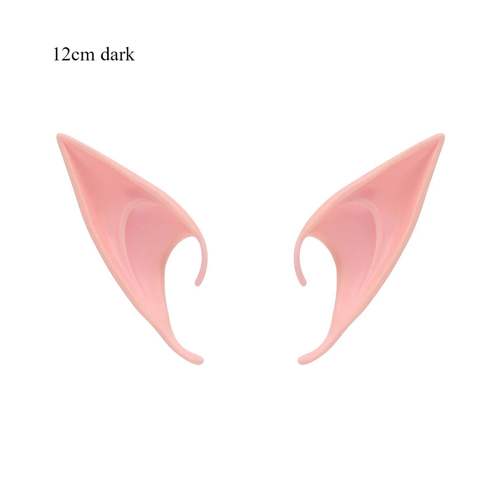 Mysterious Angel Elf Ears Latex Ears for Fairy Cosplay Costume Accessories Halloween Decoration Photo Props Adult Kids Toys Sahibzada Treasures