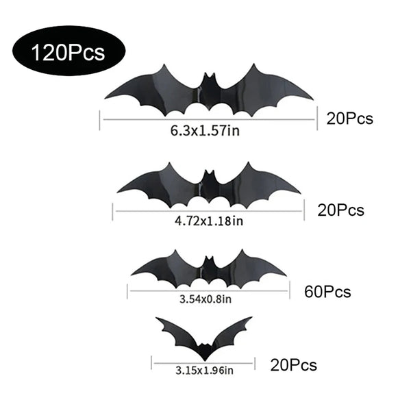 120pcs Black Bat