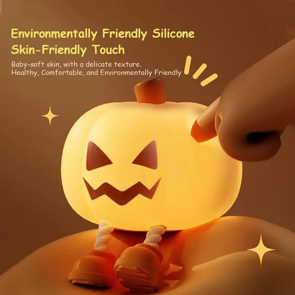Rechargeable Ghost & Pumpkin Night Light – 3 Brightness Levels Sahibzada Treasures