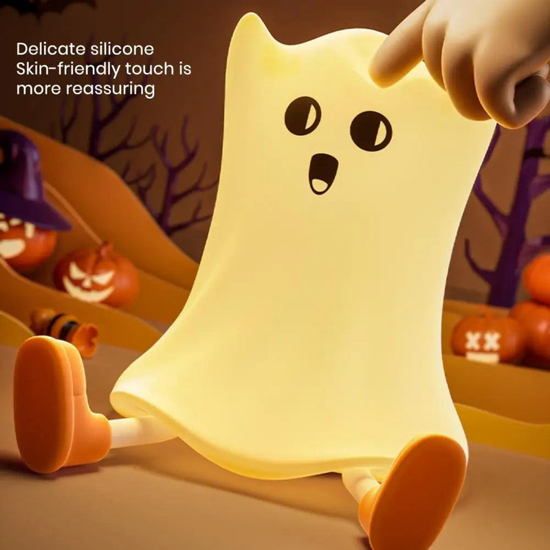Rechargeable Ghost & Pumpkin Night Light – 3 Brightness Levels Sahibzada Treasures