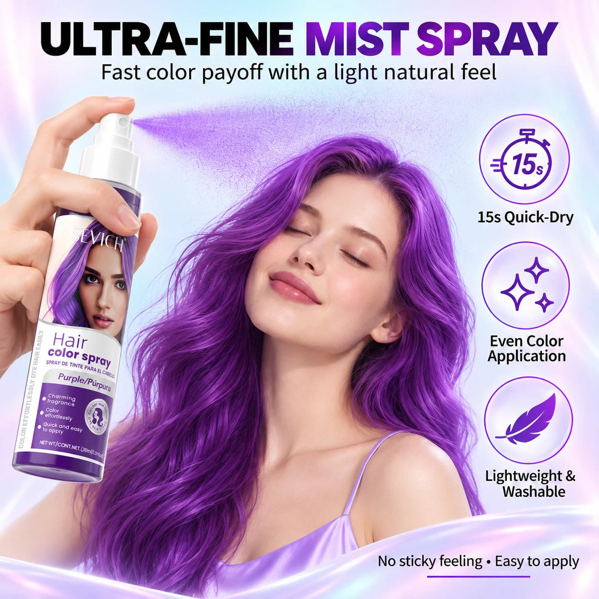 Halloween Hair Color Spray Temporary Washable Hair Dye Spray 8 Colors DIY Party Cosplay Festival One-Time Hair Styling Color Sahibzada Treasures
