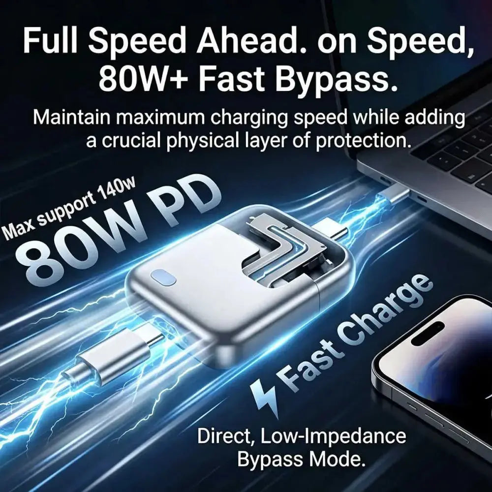 140W USB-C Fast-Charging Auto-Eject Adapter Sahibzada Treasures