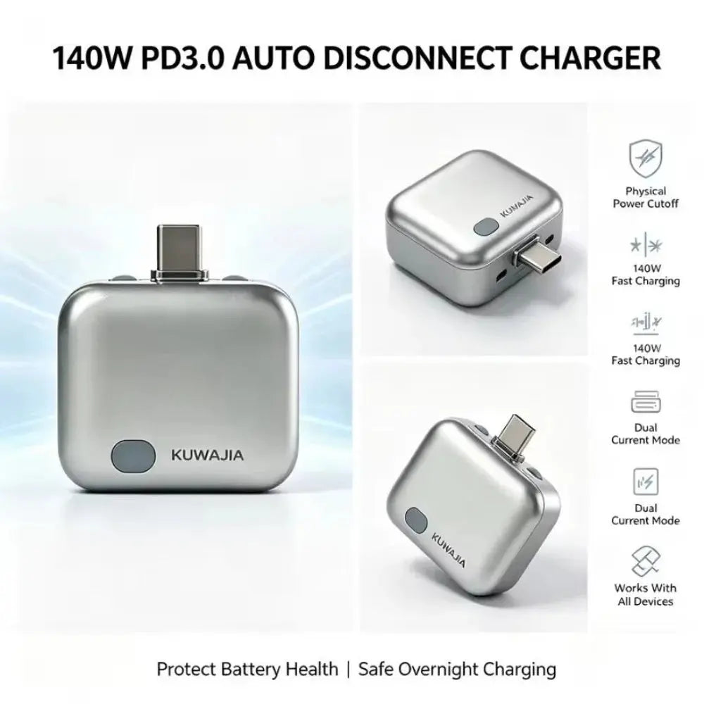 140W USB-C Fast-Charging Auto-Eject Adapter Sahibzada Treasures