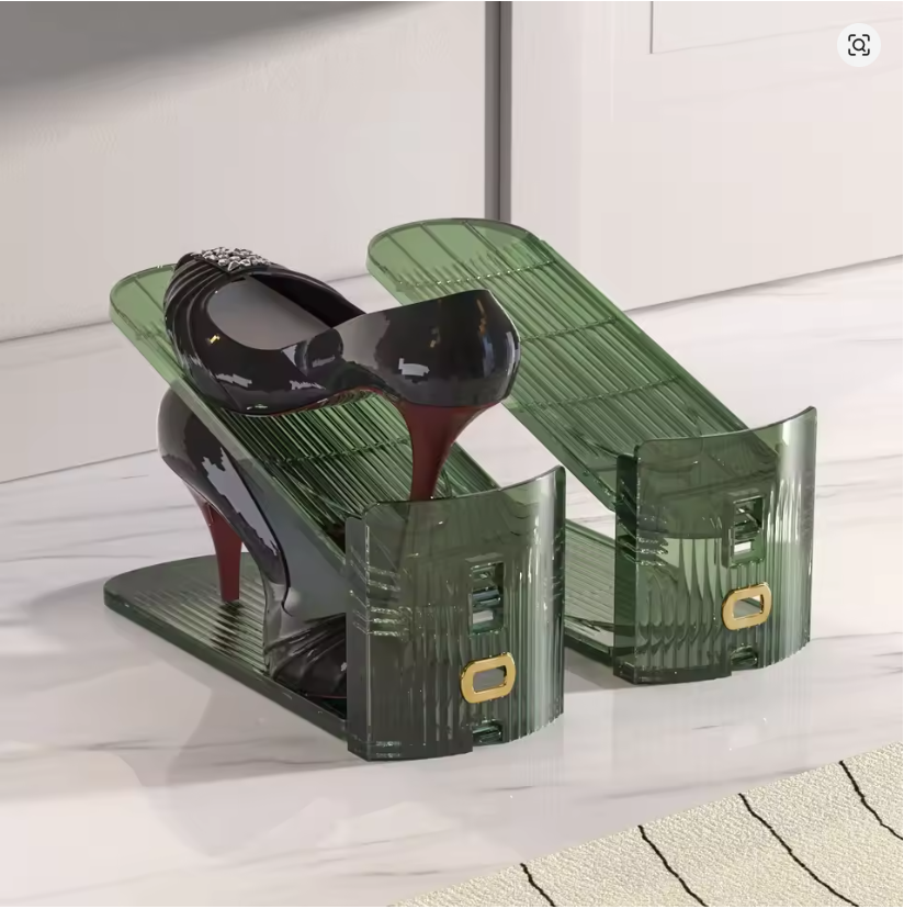 Double-Layer Adjustable Plastic Shoe Rack Sahibzada Treasures