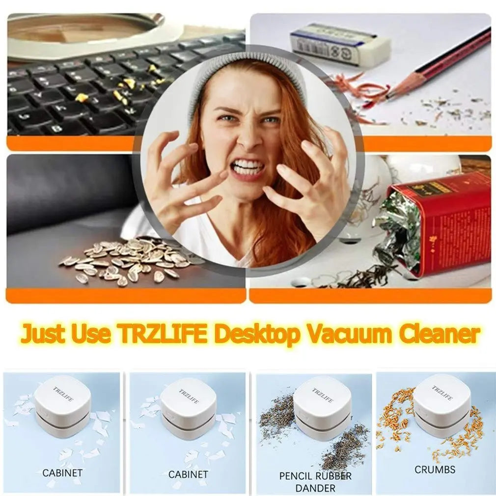 Mini Desktop Vacuum Cleaner for Desk & Keyboard Sahibzada Treasures