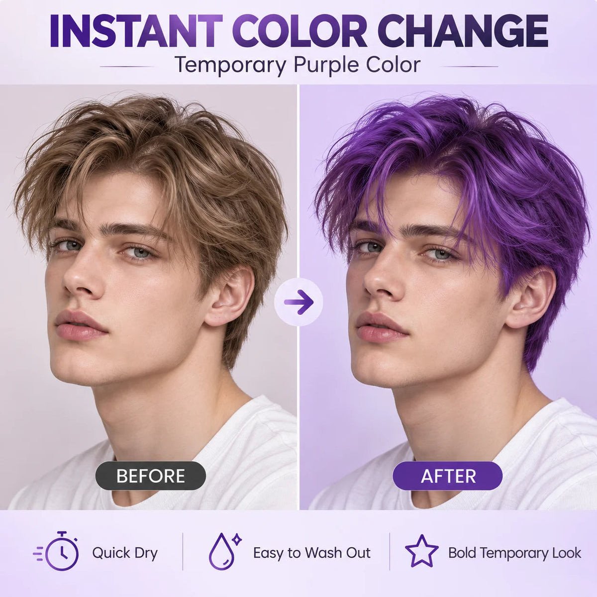 Halloween Hair Color Spray Temporary Washable Hair Dye Spray 8 Colors DIY Party Cosplay Festival One-Time Hair Styling Color Sahibzada Treasures