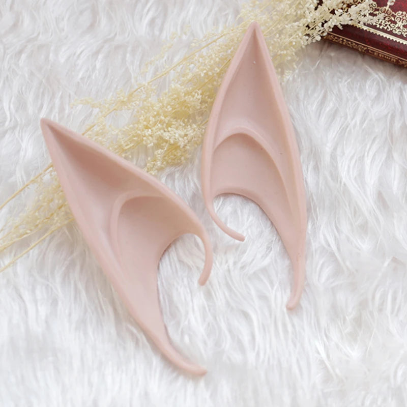 Mysterious Angel Elf Ears Latex Ears for Fairy Cosplay Costume Accessories Halloween Decoration Photo Props Adult Kids Toys Sahibzada Treasures