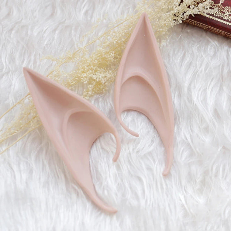 Mysterious Angel Elf Ears Latex Ears for Fairy Cosplay Costume Accessories Halloween Decoration Photo Props Adult Kids Toys Sahibzada Treasures