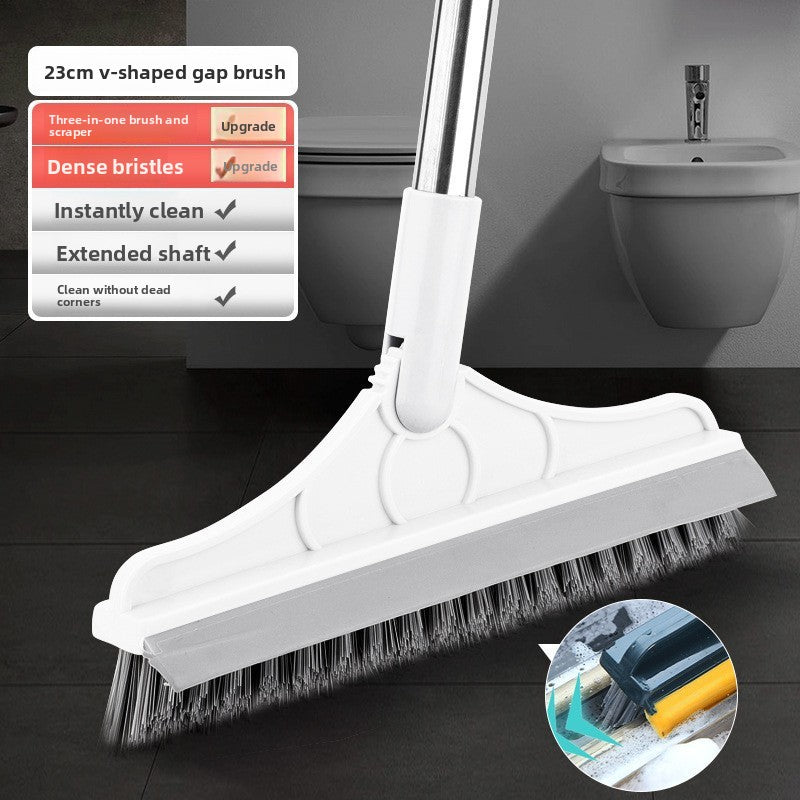 3 in 1 Magic Brush Floor Scrub Brush Broom Brush Long Handle Household Cleaning Brush Stainless Steel Bathroom Cleaning Home Sahibzada Treasures