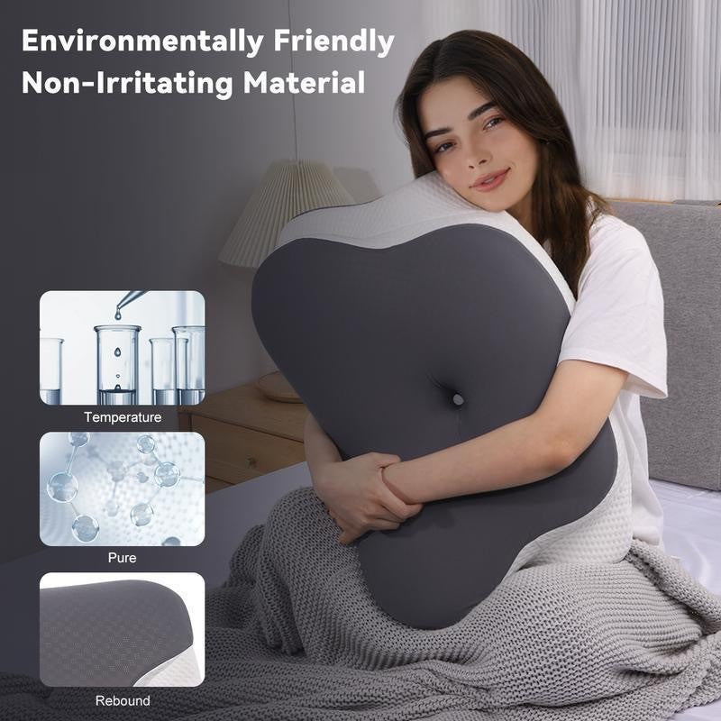 Ergonomic Butterfly Memory Foam Neck Pillow Sahibzada Treasures