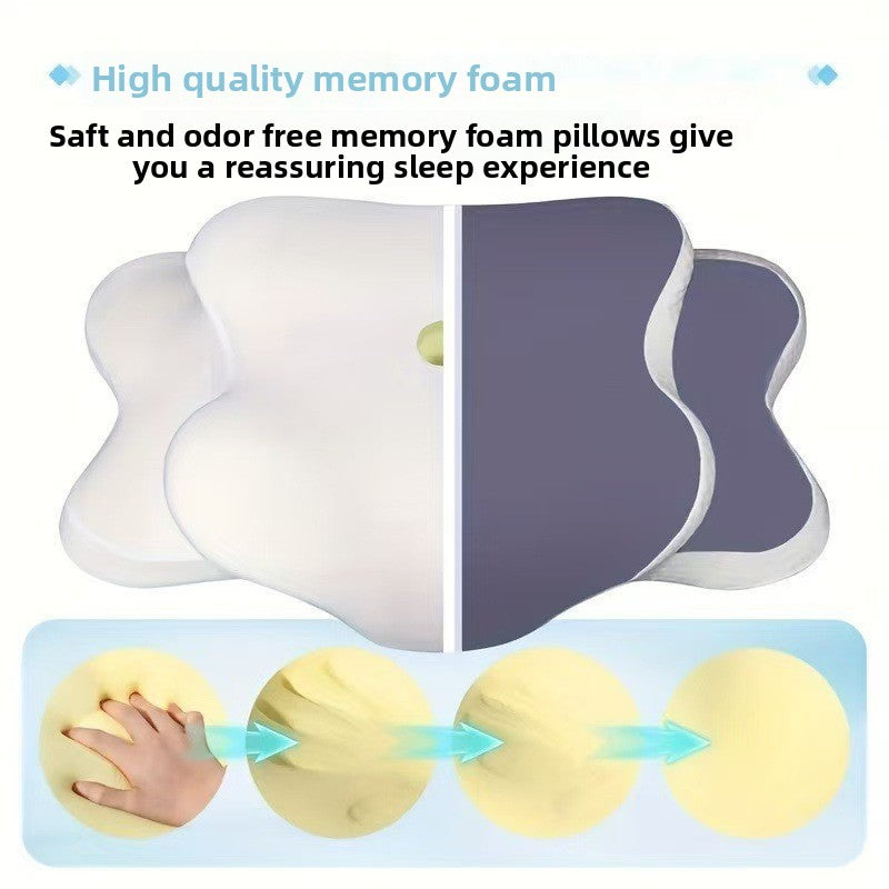 Ergonomic Butterfly Memory Foam Neck Pillow Sahibzada Treasures