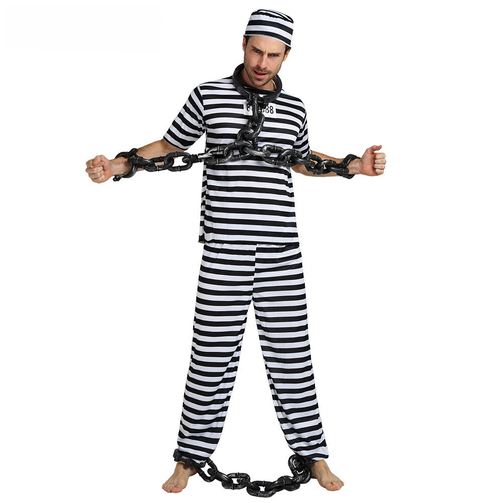 Prisoner Cosplay Costume with Badge Sticker Sahibzada Treasures
