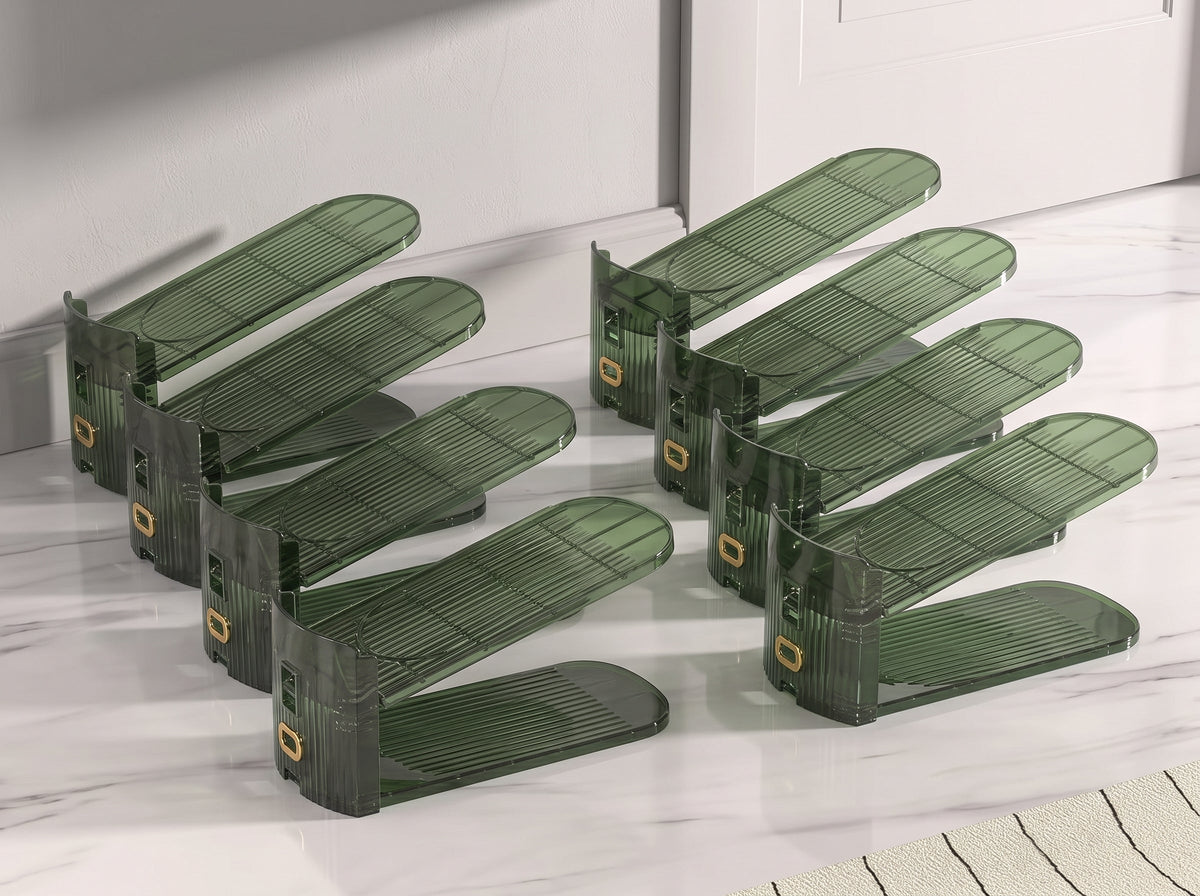 Double-Layer Adjustable Plastic Shoe Rack Sahibzada Treasures