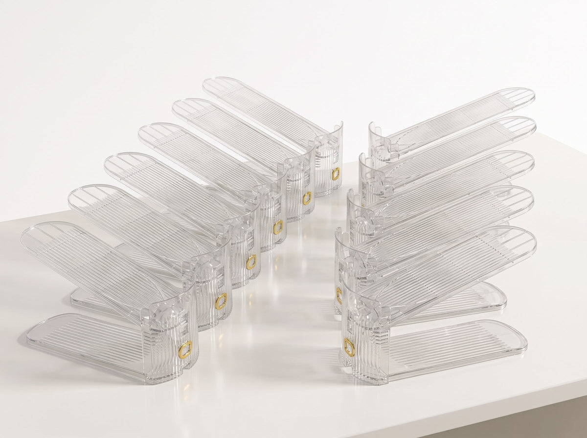 Double-Layer Adjustable Plastic Shoe Rack Sahibzada Treasures