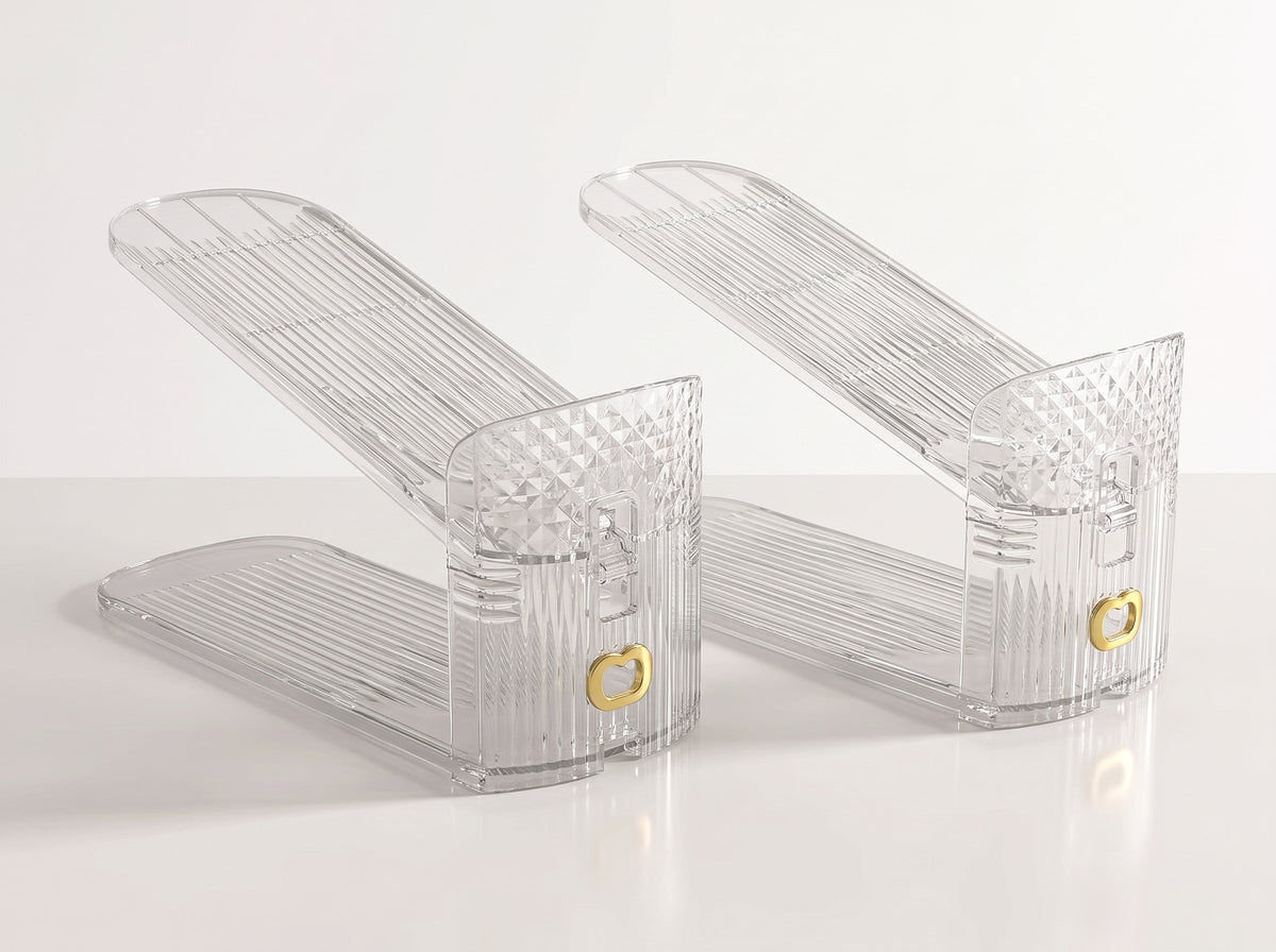 Double-Layer Adjustable Plastic Shoe Rack Sahibzada Treasures