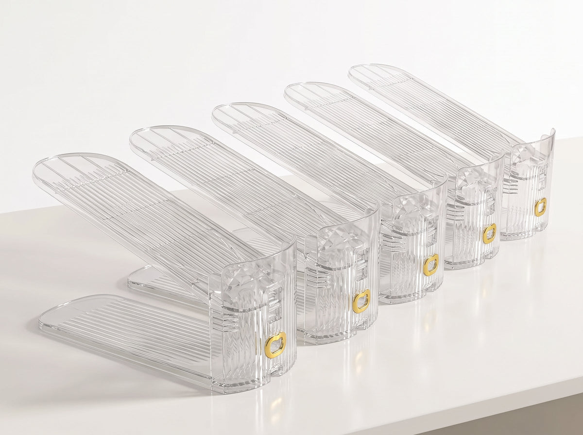 Double-Layer Adjustable Plastic Shoe Rack Sahibzada Treasures